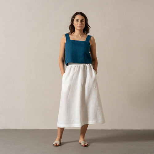 100% Linen Summer Crop Top
